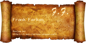 Frank Farkas névjegykártya